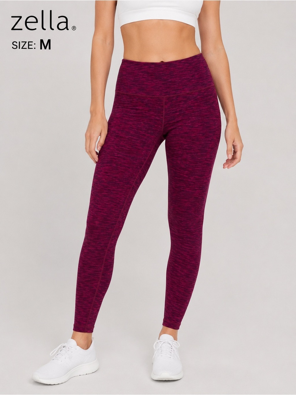 Zella Women’s Purple Heathered High Rise Athletic Leggings Size M